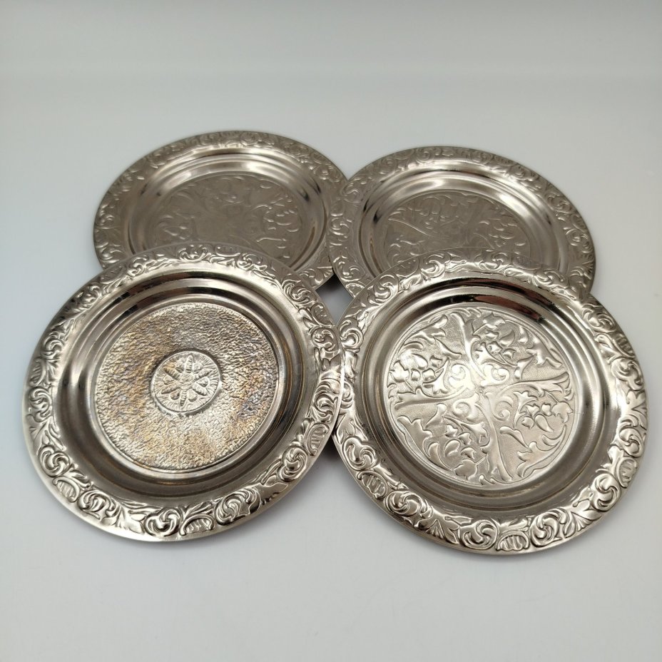 Набор чайных пар в подстаканниках на 4 персоны