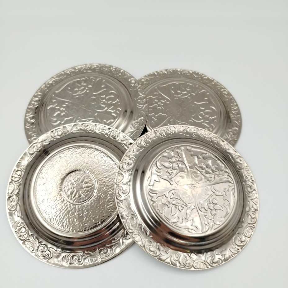 Набор чайных пар в подстаканниках на 4 персоны