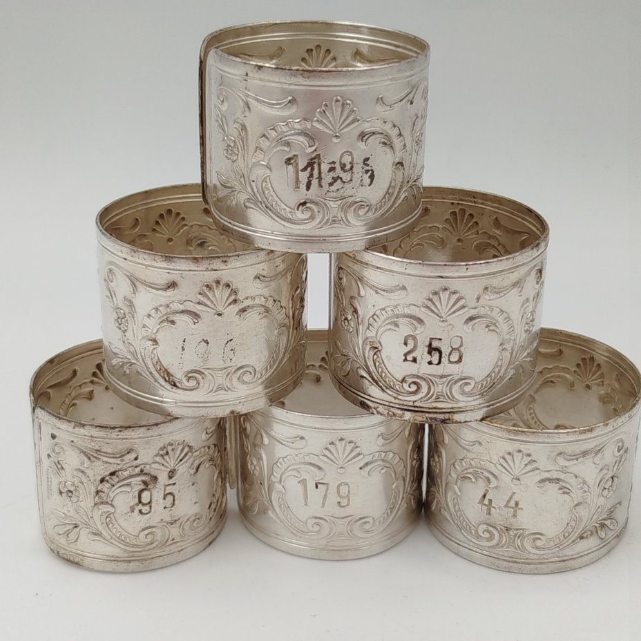 Набор колец для салфеток на 6 персон