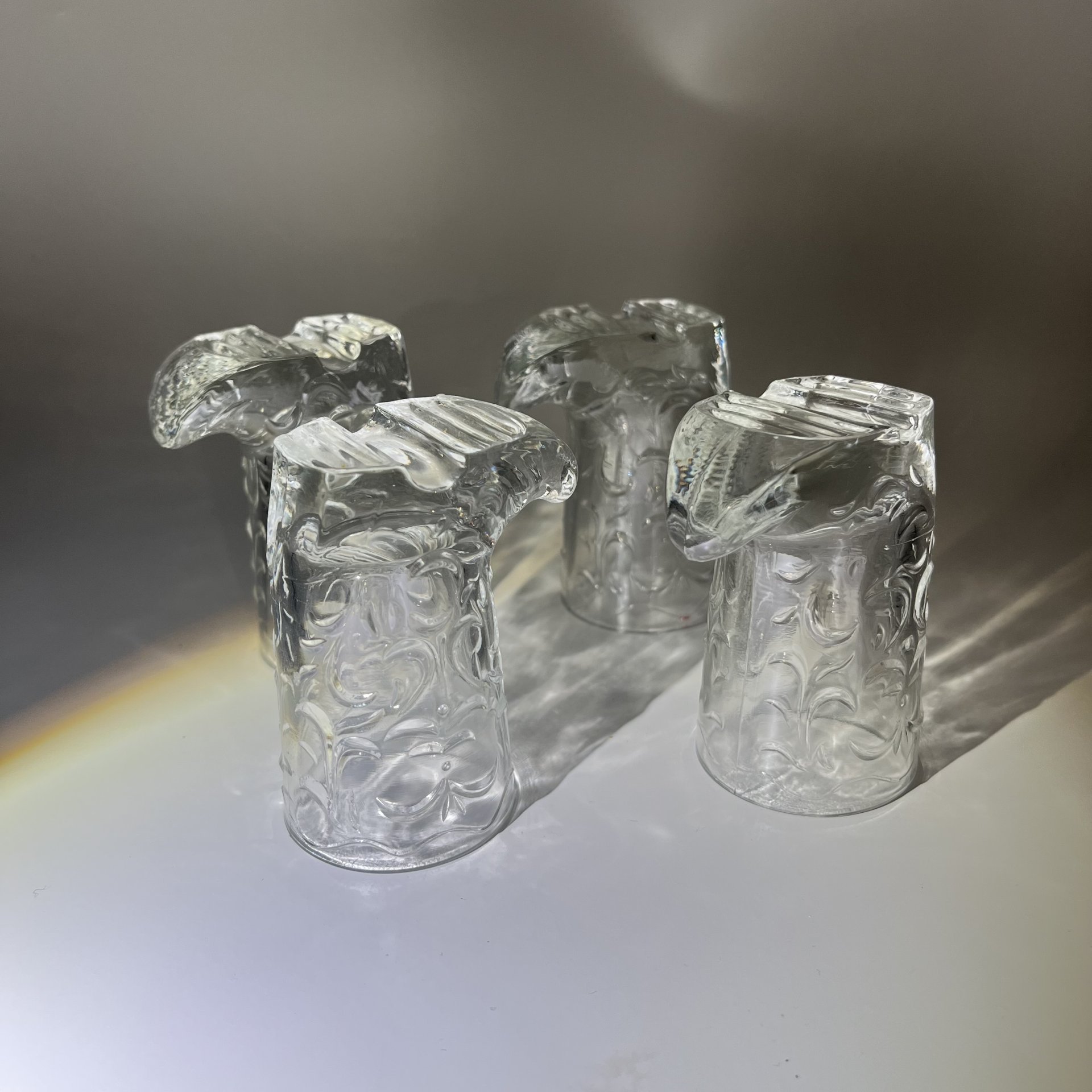 Набор из 4 стопок в виде сапог, стекло, Россия, 2000 г.