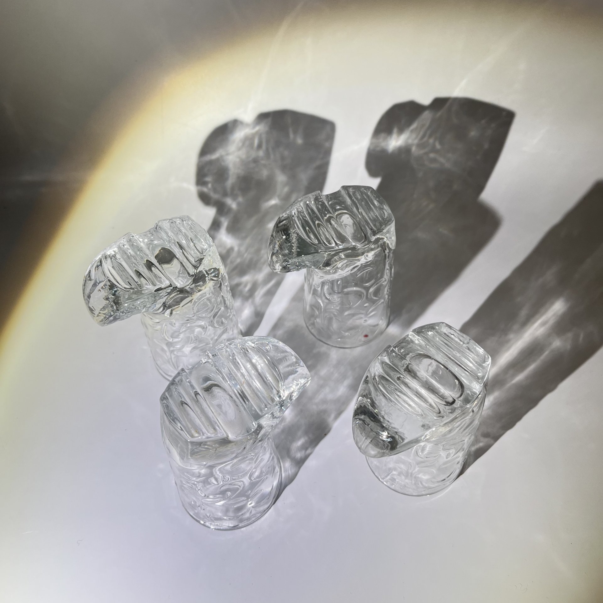 Набор из 4 стопок в виде сапог, стекло, Россия, 2000 г.