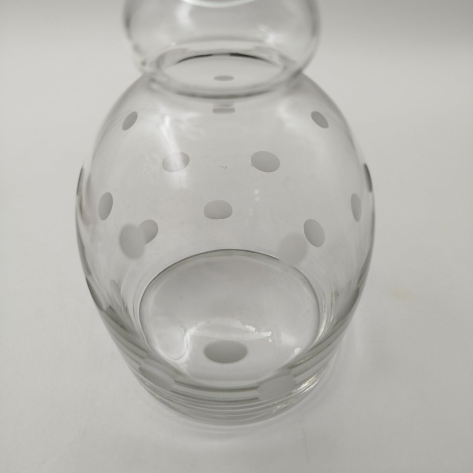 Штоф с декором в горошек, стекло, СССР, 1960-1990 гг.