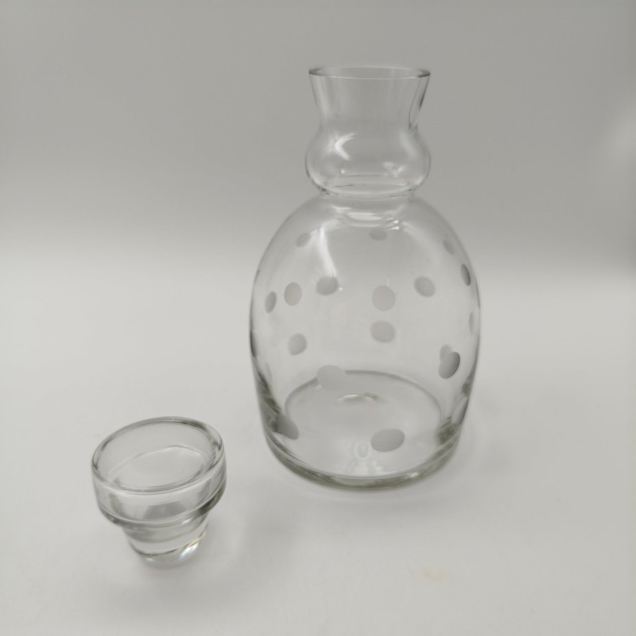 Штоф с декором в горошек, стекло, СССР, 1960-1990 гг.