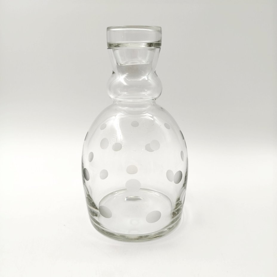 Штоф с декором в горошек, стекло, СССР, 1960-1990 гг.
