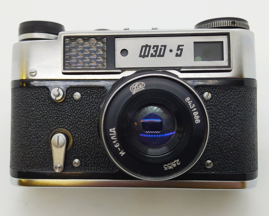 Фотоаппарат "ФЭД-5" с объективом "Индустар-61 Л/Д" в оригинальном кофре, с инструкцией, Харьковский машиностроительный завод им. Дзержинского (ФЭД)