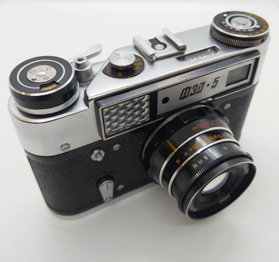 Фотоаппарат "ФЭД-5" с объективом "Индустар-61 Л/Д" в оригинальном кофре, с инструкцией, Харьковский машиностроительный завод им. Дзержинского (ФЭД)