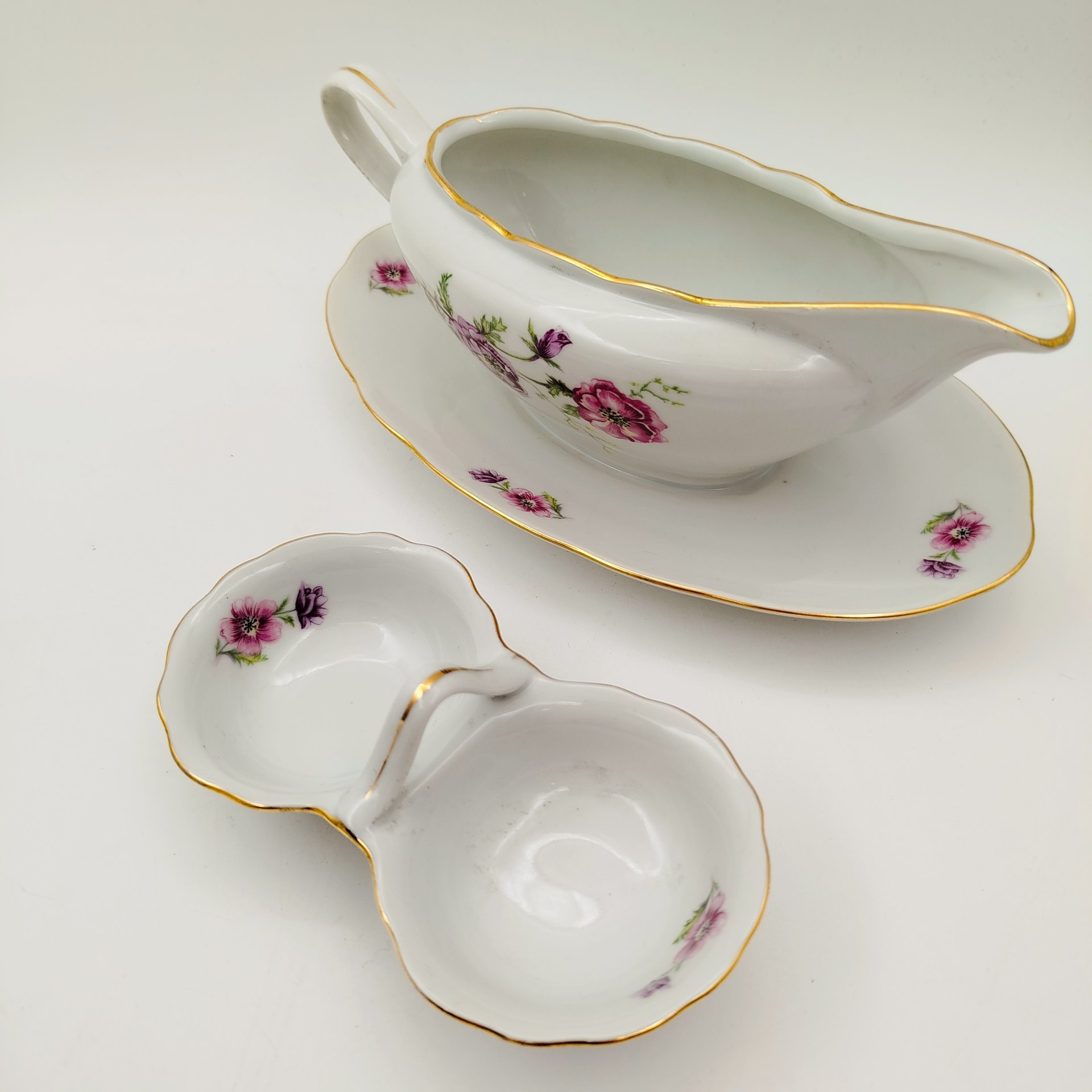 Набор для сервировки (4 предмета) с цветочным декором, "Gebrüder Benedikt"