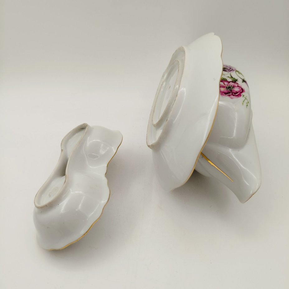 Набор для сервировки (4 предмета) с цветочным декором, "Gebrüder Benedikt"