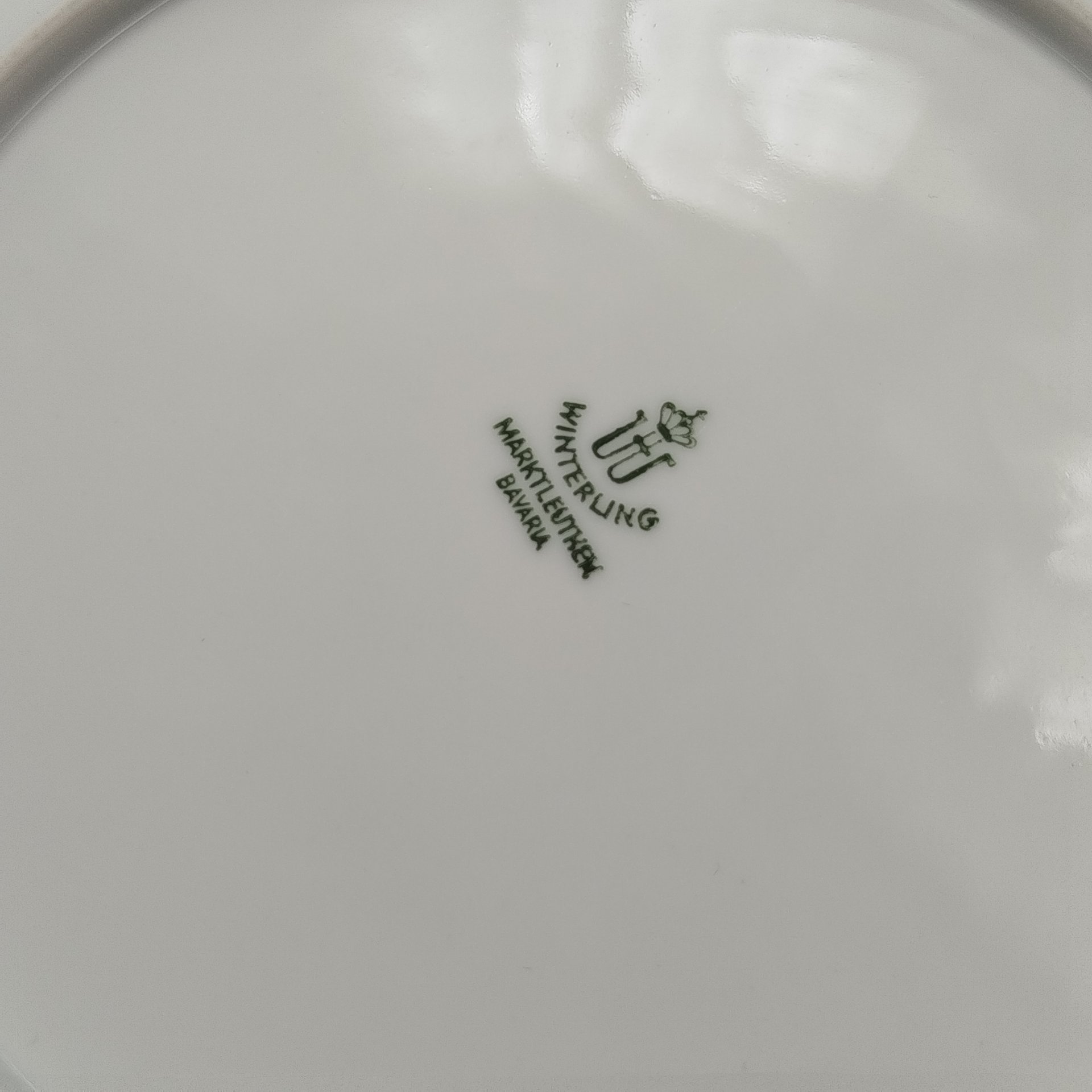 Набор для подачи фруктов и ягод (дуршлаг и тарелка), фарфор, деколь, золочение, Winterling Marktleuthen Bavaria, Бавария, 1950-1980 гг.