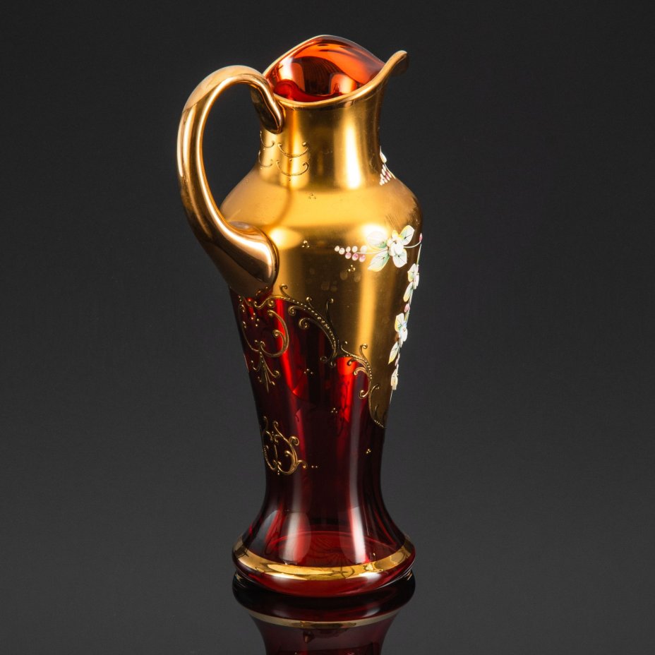 Кувшин с цветочным декором, Bohemia Crystal (Bohemia Glass)