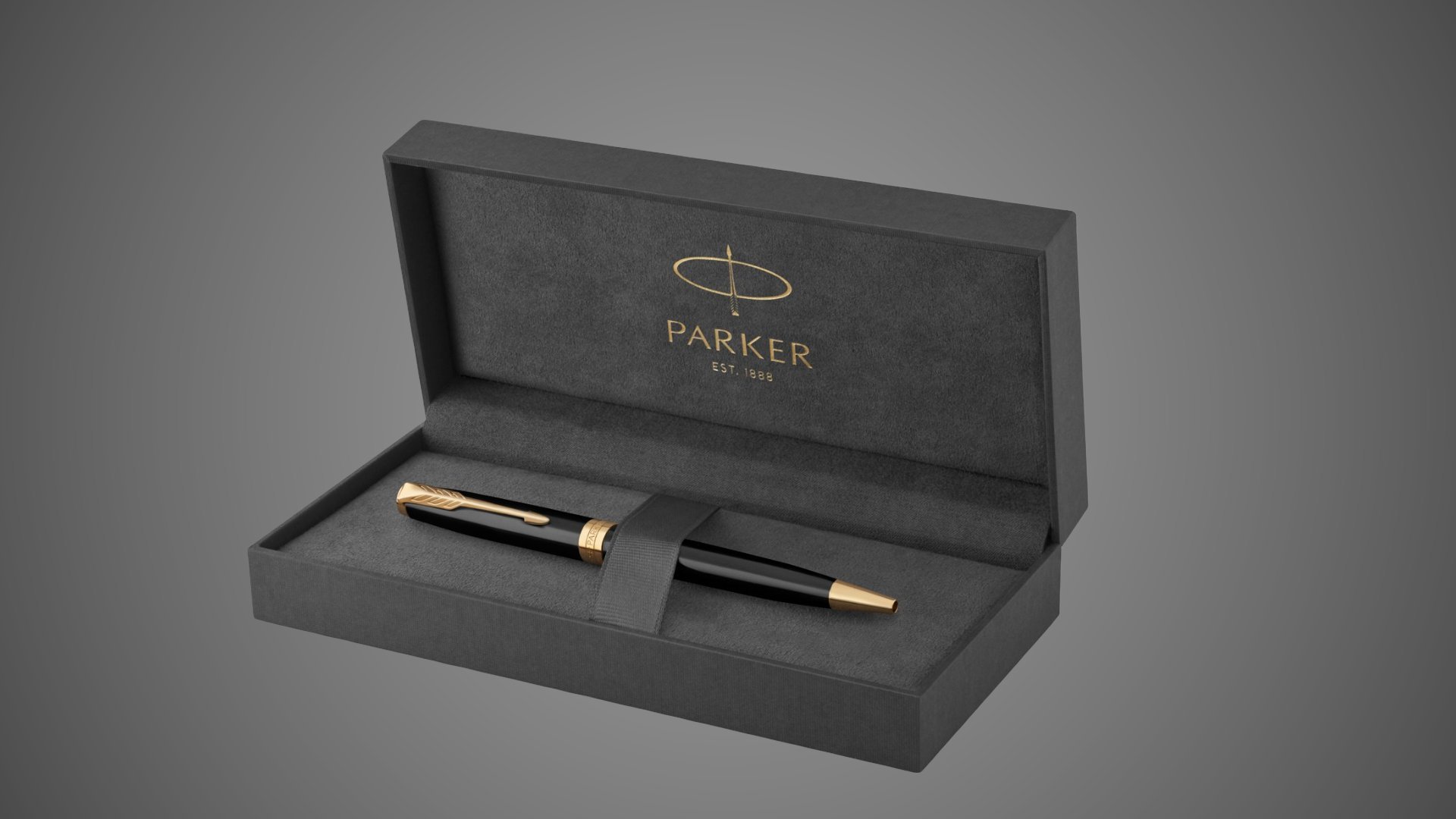 Шариковая ручка Parker Sonnet , Lacquer Deep Black GT, стержень: M, цвет чернил: black , в подарочной упаковке, Лаки и смолы: лак, латунь, нержавеющая сталь, позолота, позолота