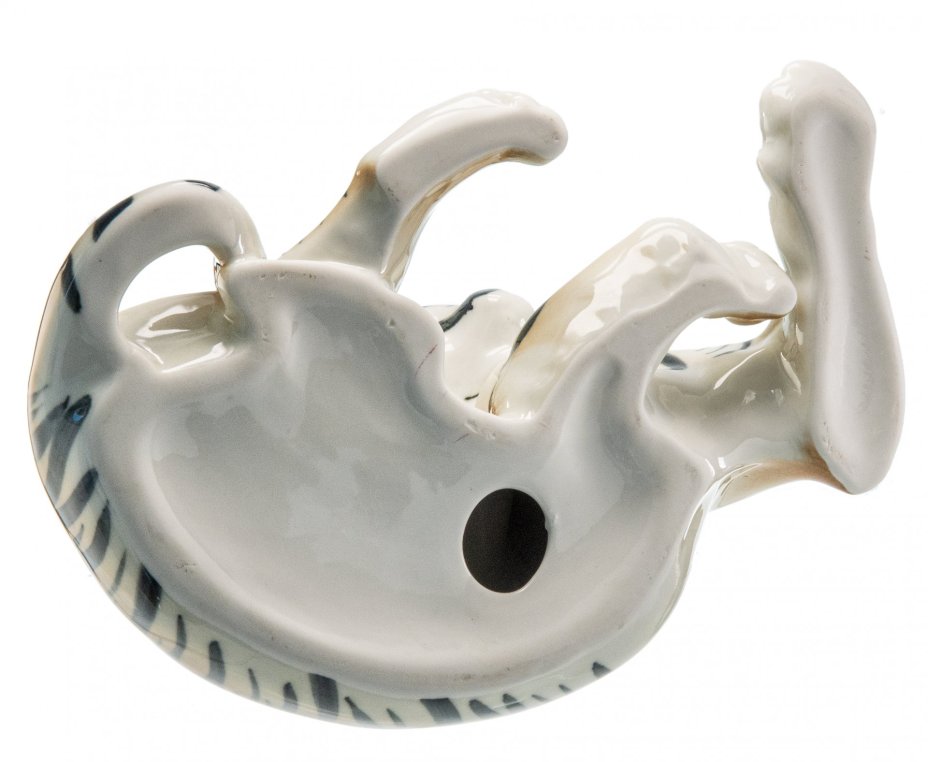 Статуэтка "Тигр", фарфор, Ленинградский фарфоровый завод ("ЛФЗ"), СССР, 1960-1970 гг.