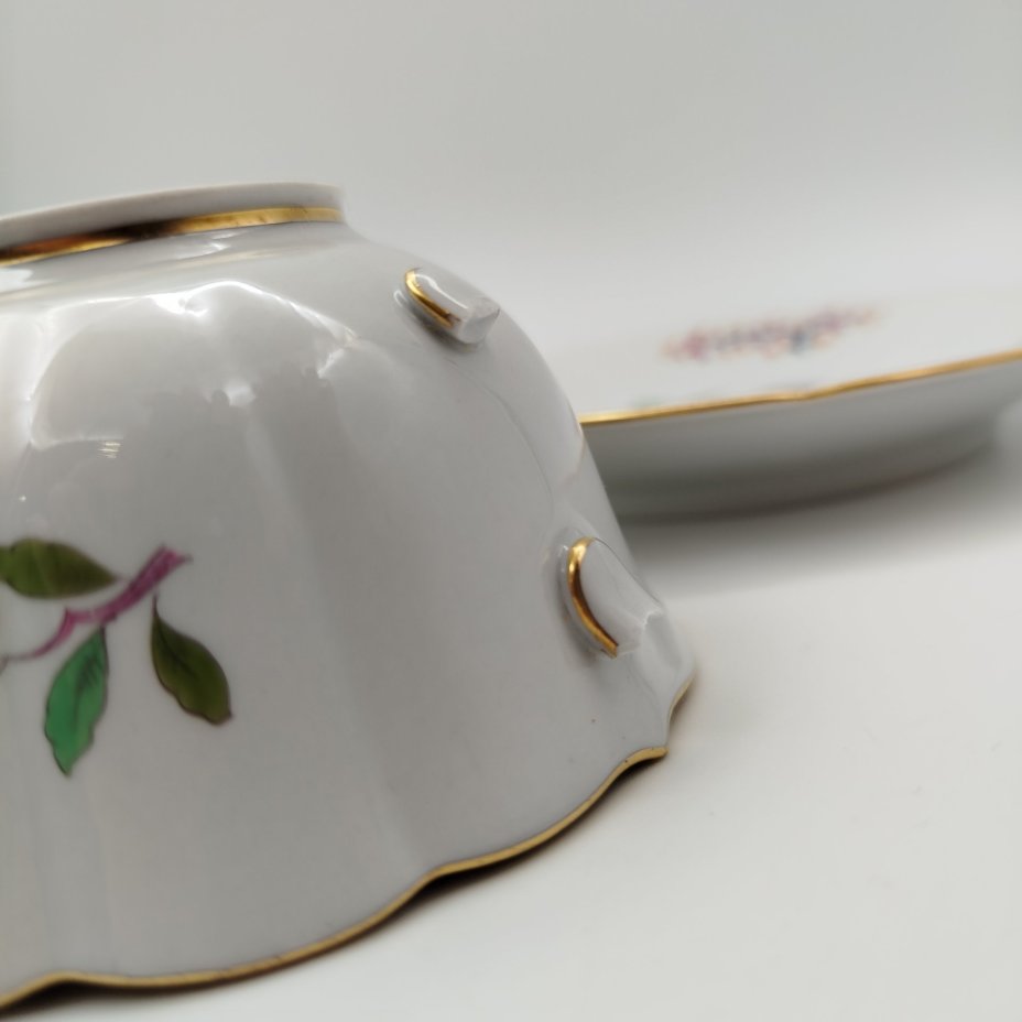 Пара чайная "Butterfly" (Бабочка), фарфор, роспись, золочение, Meissen (Мейсенский фарфор), Германия, 1950-1970 гг.