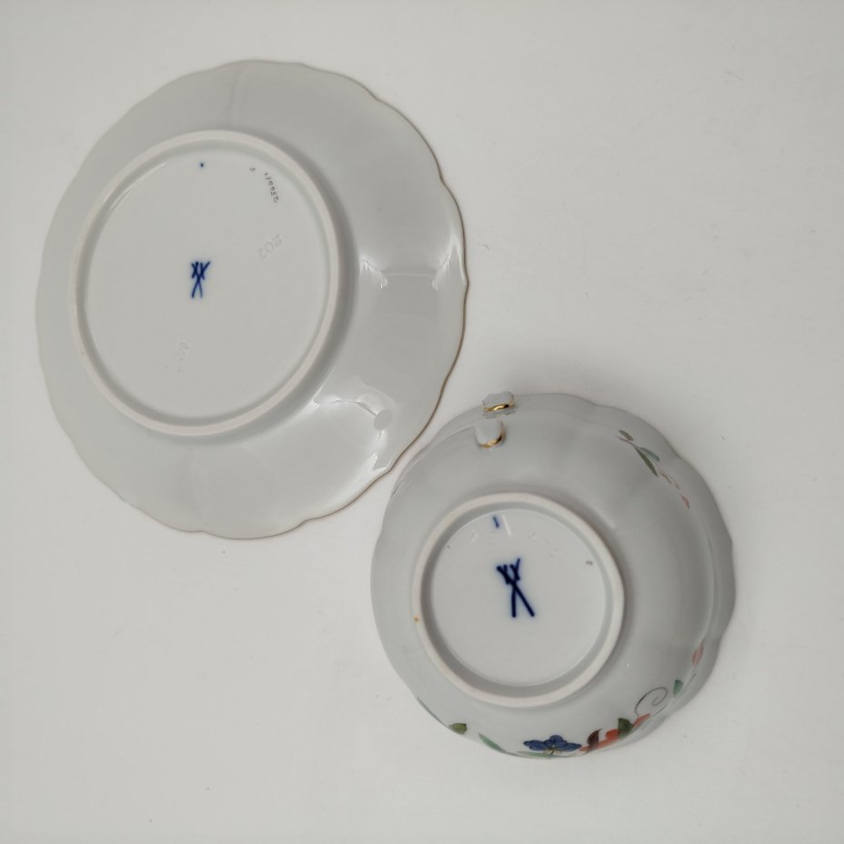 Пара чайная "Butterfly" (Бабочка), Meissen (Мейсенский фарфор)