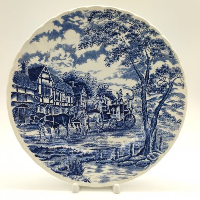 Тарелка обеденная с изображением сельского пейзажа, фаянс, деколь, Royal Wessex, Великобритания, 1980-2000 гг.