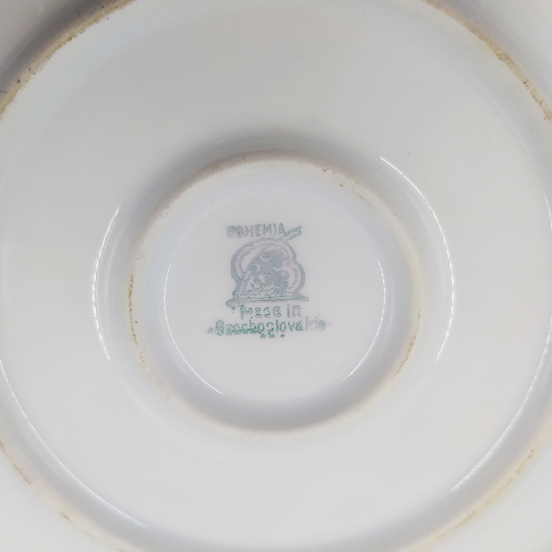 Масленка с цветочным декором, фарфор, деколь, золочение, Bohemia (Neurohlau), Bohemia (Neurohlau)