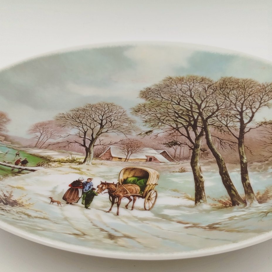 Тарелка настенная "Зимний пейзаж", Royal Schwabap