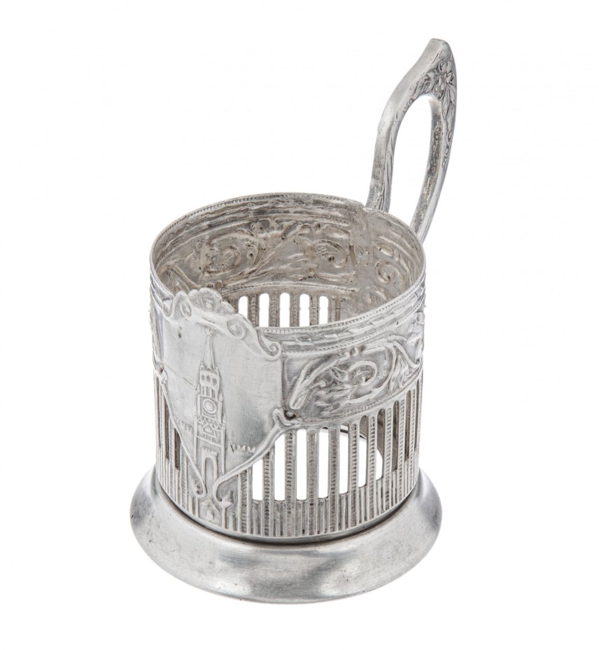 Подстаканник "Спасская башня", мельхиор, Кольчугинский металлургический завод, СССР, 1960-1980 гг., Кольчугинский завод цветных металлов