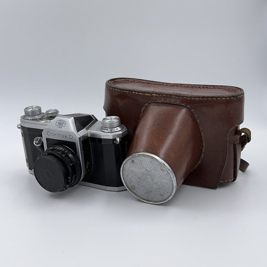 Фотоаппарат пленочный "Contax D" с объективом "Индустар-50-2" в оригинальном кофре, металл, стекло, кожа, Carl Zeiss, Германия, 1952-1956 гг., Carl Zeiss
