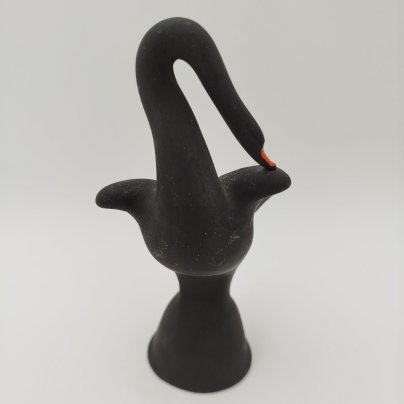 Статуэтка "Черный лебедь", бисквит, крытье, Дулевский фарфоровый завод (Дулёво), СССР, 1970-1990 гг.