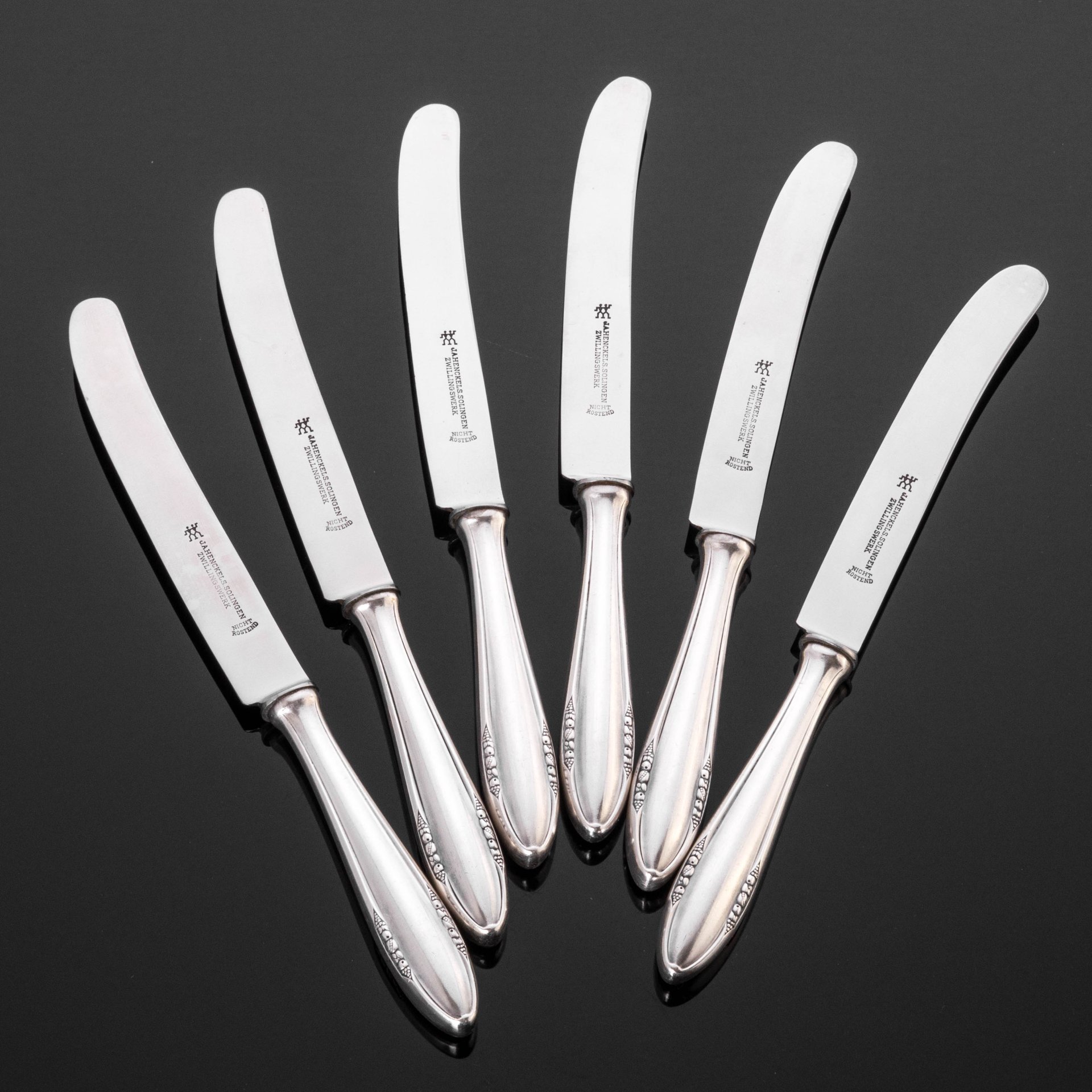 Набор из 6 ножей с лаконичным декором на рукояти, Zwilling J.A. Henckels Solingen