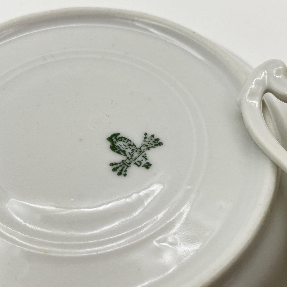 Кофейная пара с цветочным декором, Baudour Fuisseaux