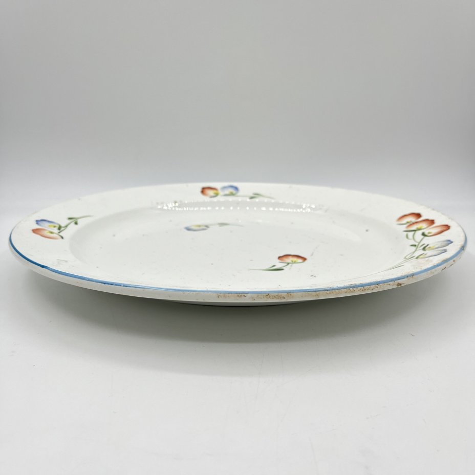 Тарелка десертная "Жницы", Дмитровский фарфоровый завод (ДФЗ Вербилки)