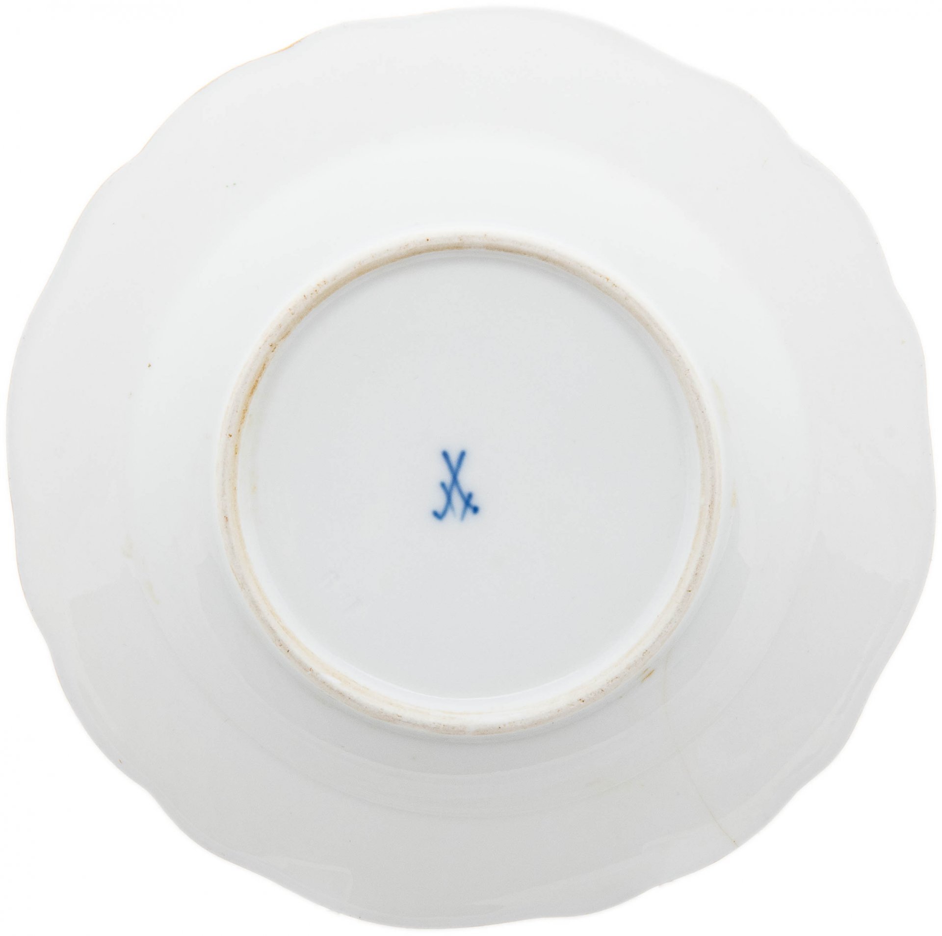 Тарелка десертная "Фрукты", фарфор, роспись, золочение, Meissen porcelain manufactory (Мейсен), Германия, 1920-1930 гг., Meissen (Мейсенский фарфор)