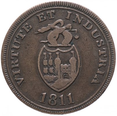 Великобритания 1/2 пенни (Half Penny) 1811 "Bristol Brass & Copper Company"