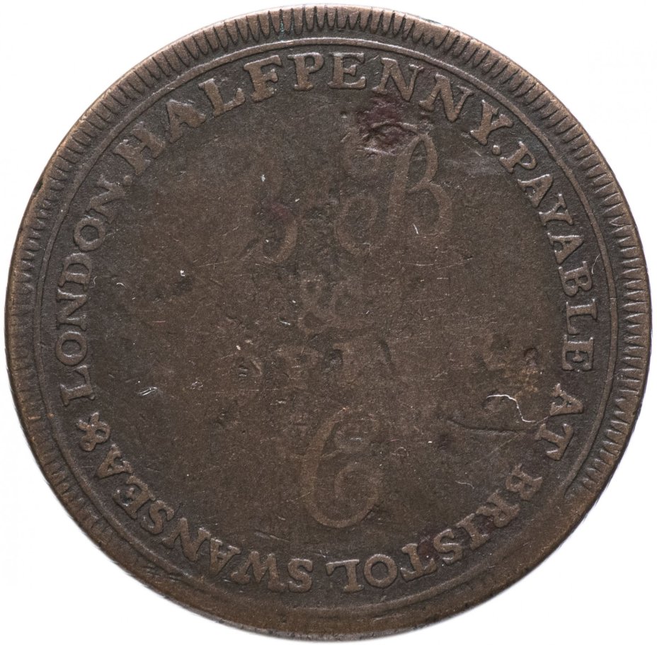 Великобритания 1/2 пенни (Half Penny) 1811 "Bristol Brass & Copper Company"