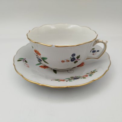 Пара чайная "Butterfly" (Бабочка), фарфор, роспись, золочение, Meissen (Мейсенский фарфор), Германия, 1950-1970 гг.