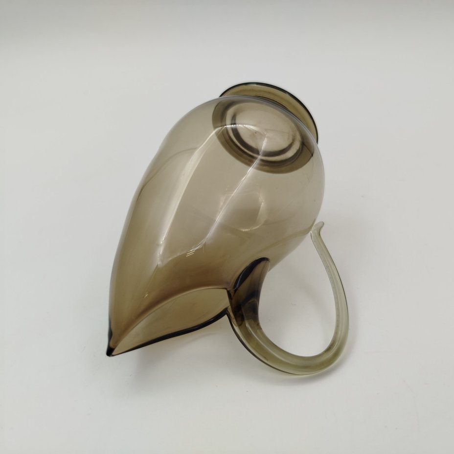 Молочник (сливочник) дымчатового оттенка, стекло, СССР, 1960-1980 гг.
