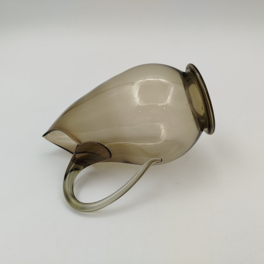 Молочник (сливочник) дымчатового оттенка, стекло, СССР, 1960-1980 гг.