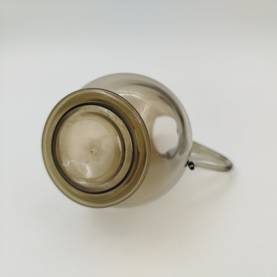 Молочник (сливочник) дымчатового оттенка, стекло, СССР, 1960-1980 гг.