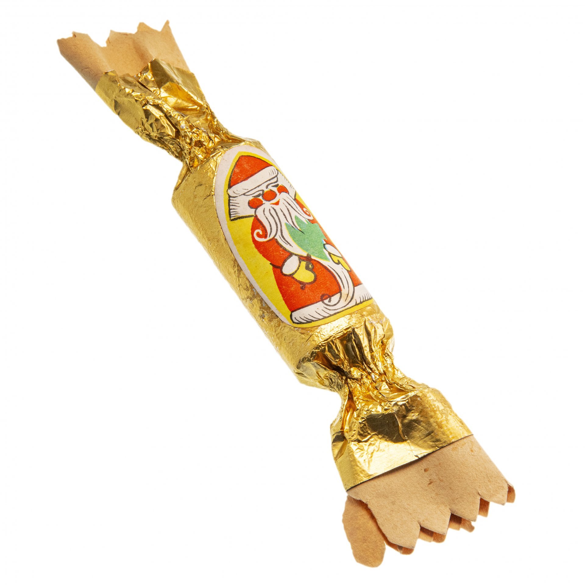 Набор из 5 винтажных елочных игрушек, бумага, картон, фольга, СССР, 1950-1970 гг.