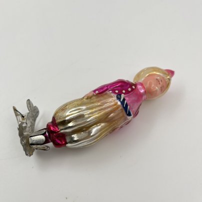 Игрушка елочная на прищепке "Маленький Мук", стекло, роспись, Завод стеклянных ёлочных украшений и оптических изделий, г. Москва, СССР, 1950-1960 гг.