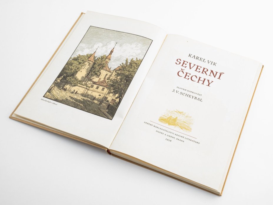 Книга Karel Vik "Severni Cechy"на чешском языке  ("Северная Богемия"), бумага, печать, Государственное издательство изящной литературы, музыки и искусства, Чехия, 1958 г., Государственное издательство изящной литературы