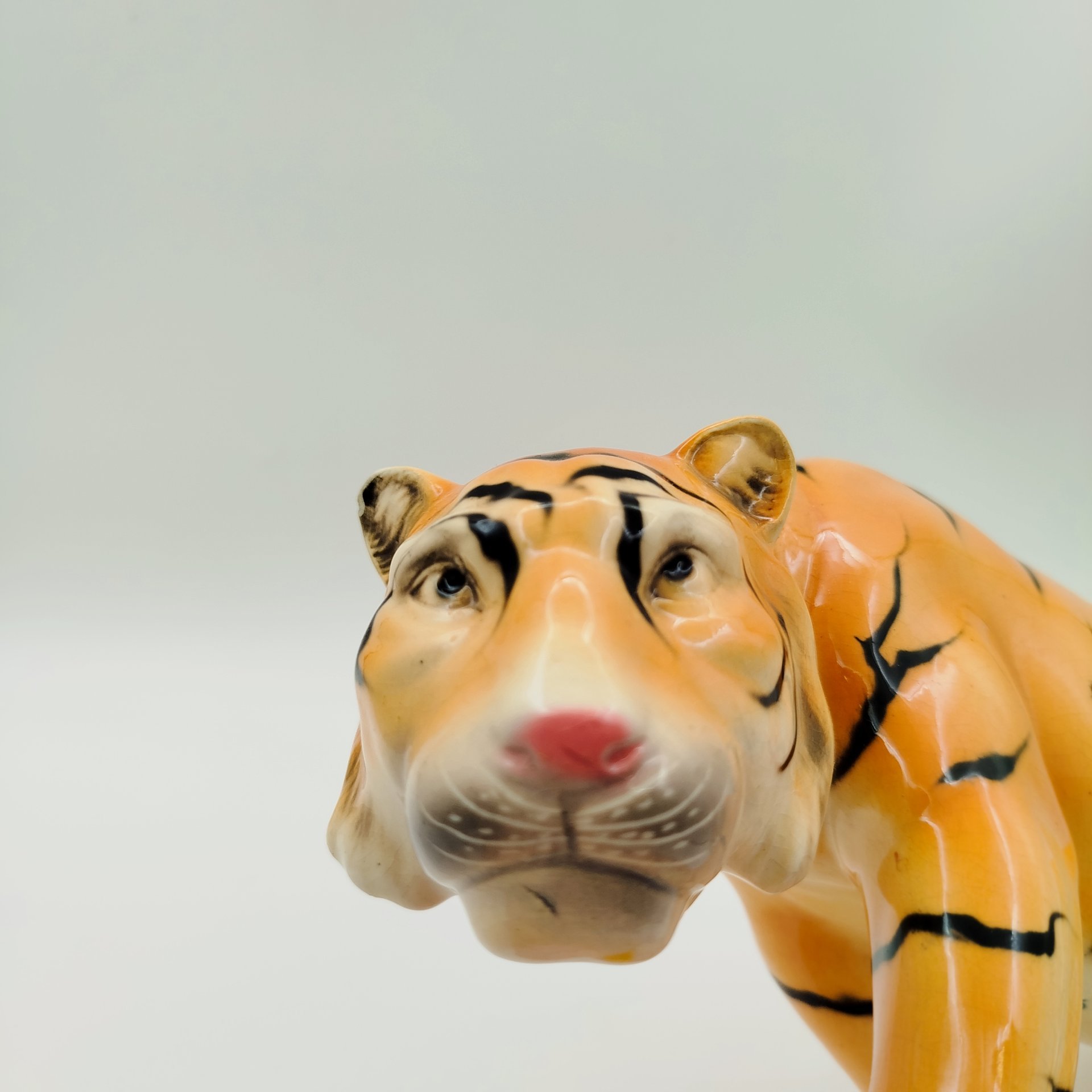 Статуэтка "Тигр", фаянс, роспись, Sitzendorf, Германия, 1950-1970 гг.
