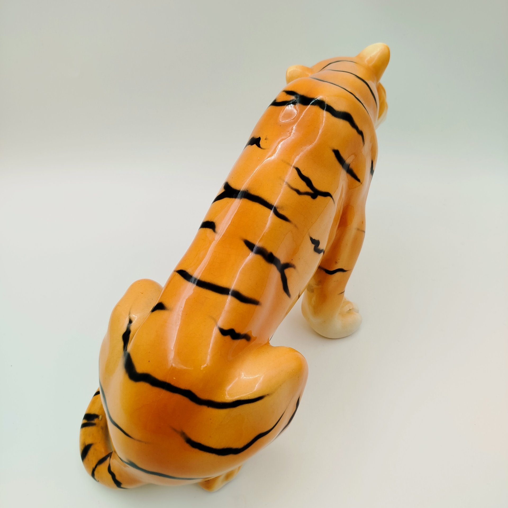 Статуэтка "Тигр", фаянс, роспись, Sitzendorf, Германия, 1950-1970 гг.