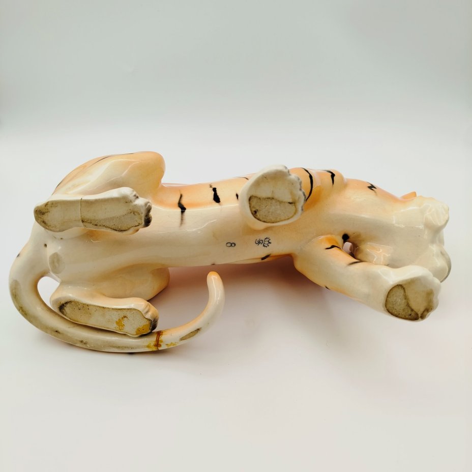 Статуэтка "Тигр", фаянс, роспись, Sitzendorf, Германия, 1950-1970 гг.