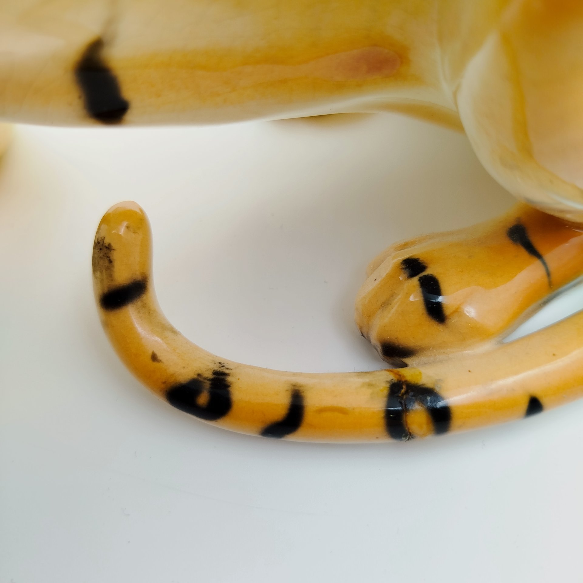 Статуэтка "Тигр", фаянс, роспись, Sitzendorf, Германия, 1950-1970 гг.