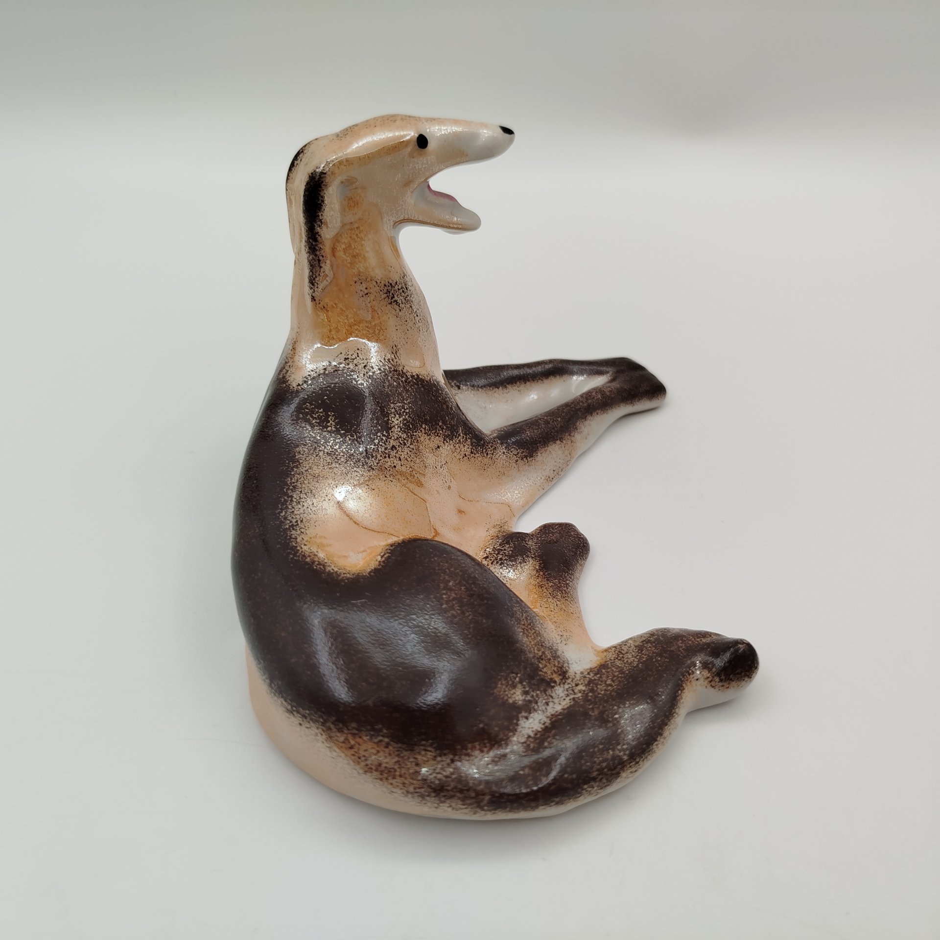 Статуэтка "Борзая", фарфор, люстр, роспись, СССР, 1980-1990 гг.