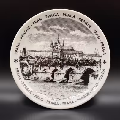 Тарелка настенная "Прага", Moritz Zdekauer (MZ)