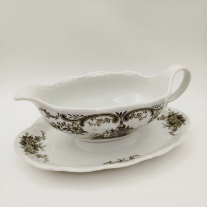 Соусник из серии "Замки Германии", фарфор, деколь, Seltmann Weiden, Германия, 1970-1990 гг.