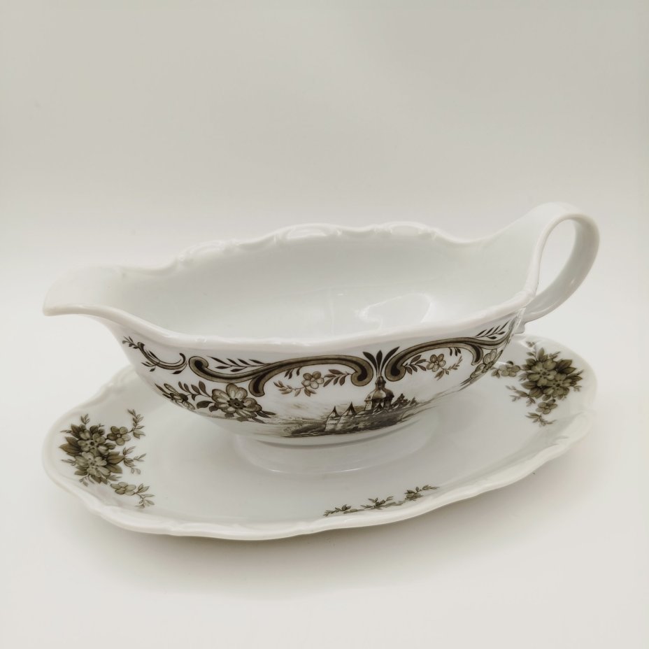 Соусник из серии "Замки Германии", фарфор, деколь, Seltmann Weiden, Германия, 1970-1990 гг.