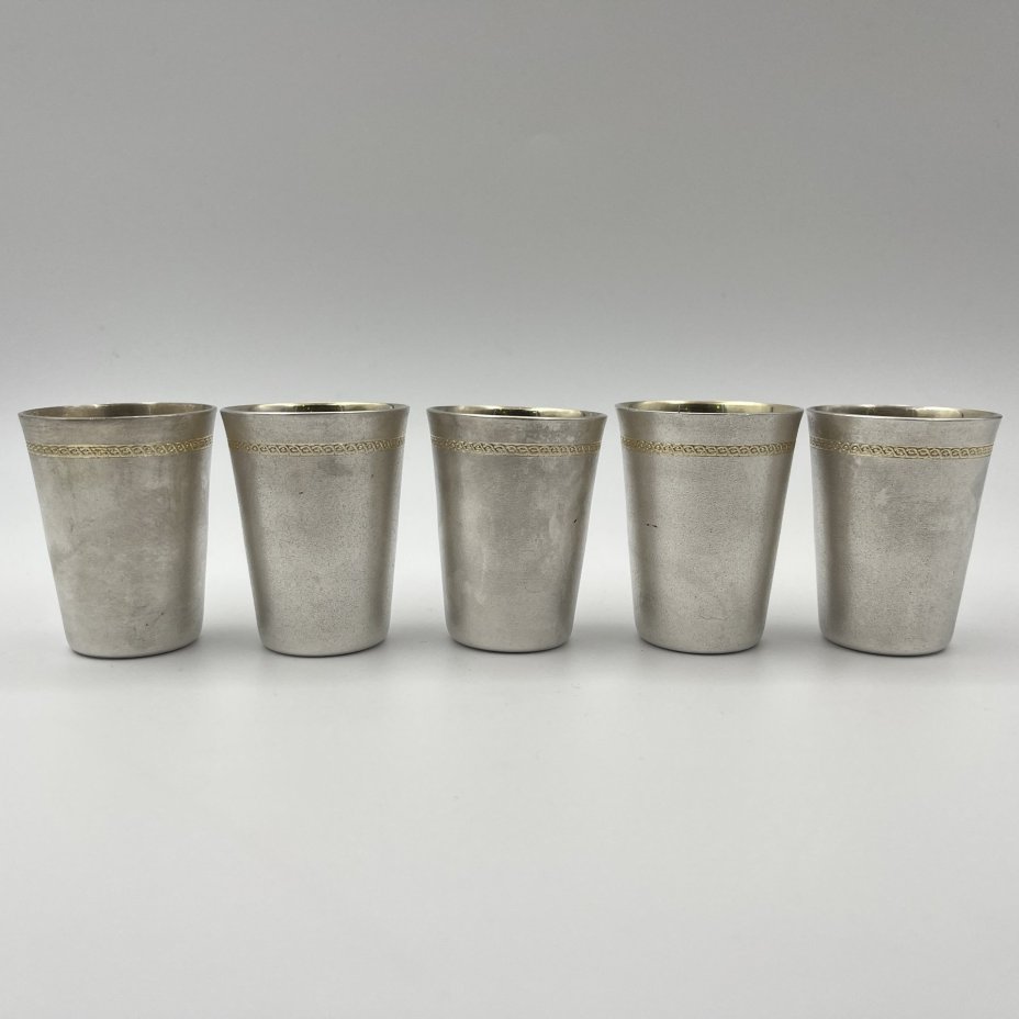 Набор из 5 стопок с геометрическим декором