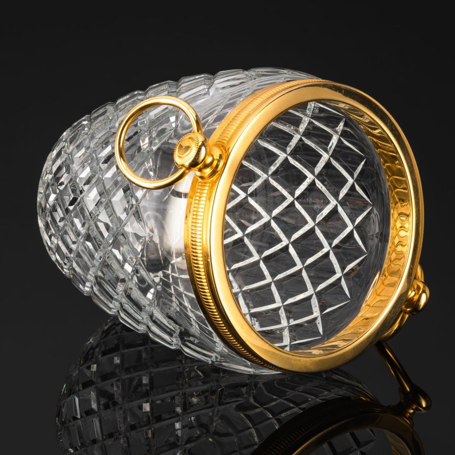 Ведро для шампанского с золотистой окантовкой