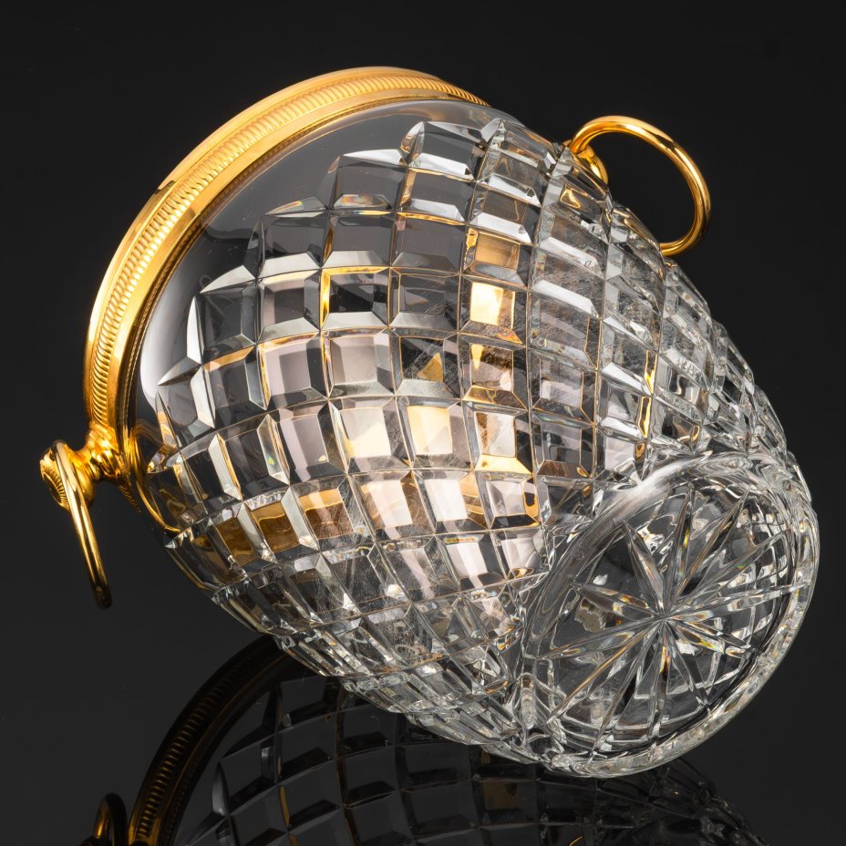 Ведро для шампанского с золотистой окантовкой