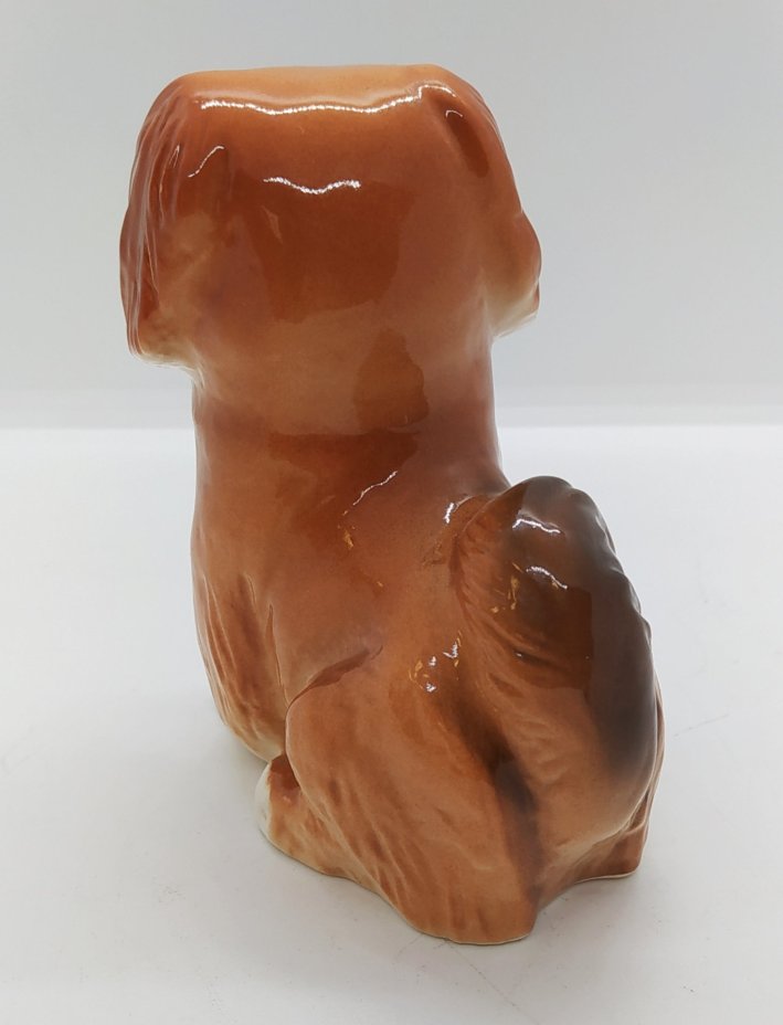 Статуэтка "Пекинес" (рыжий), фарфор, аэрография, Ленинградский фарфоровый завод (ЛФЗ), СССР, 1970-1990 гг., Ленинградский фарфоровый завод (ЛФЗ)