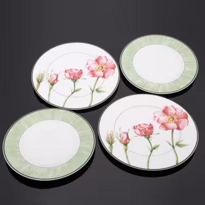 Набор из 4 тарелок (2 обеденные, 2 сервировочные) из коллекции Flora, Villeroy & Boch